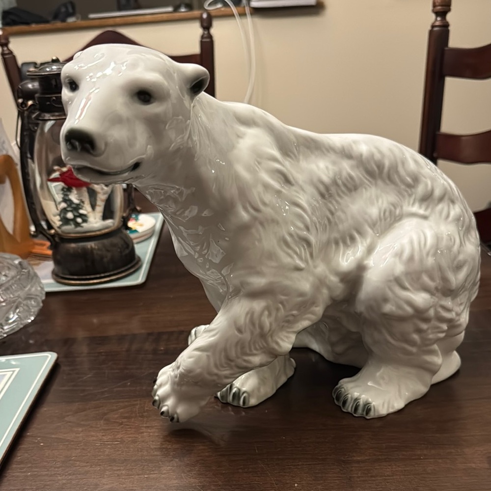 Vintage Royal Dux Porcelain Polar Bear